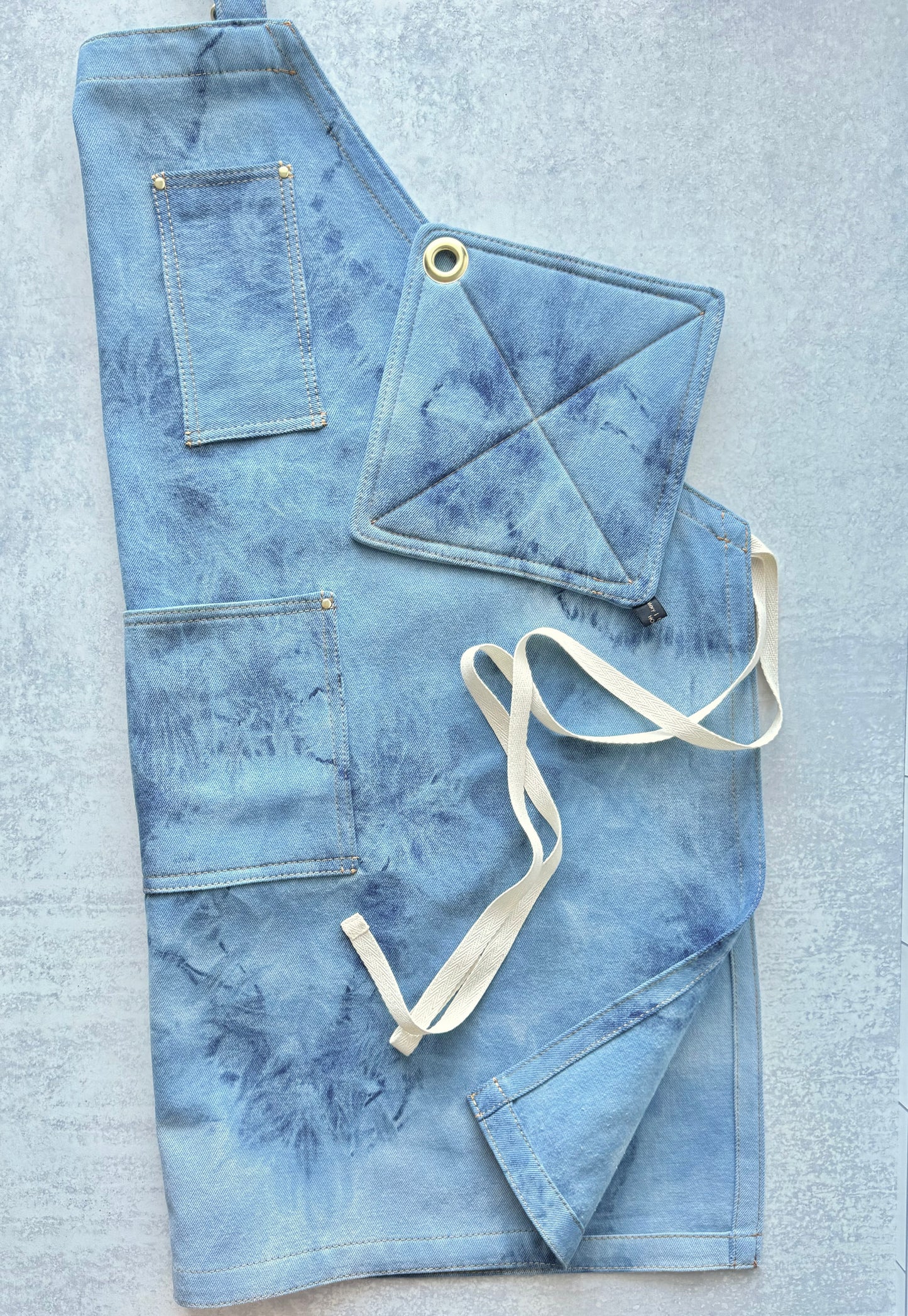 The Denim Apron, Dyed Denim Apron, Adult Apron