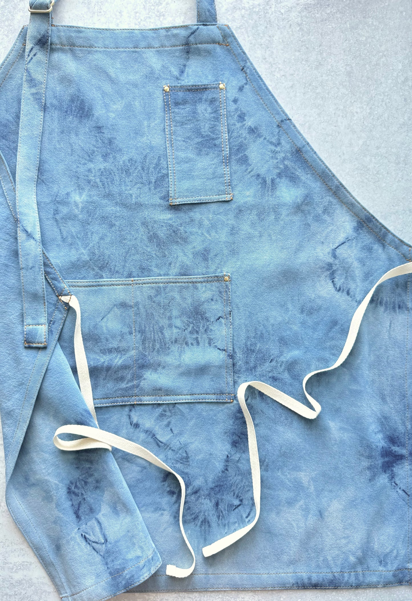 The Denim Apron, Dyed Denim Apron, Adult Apron