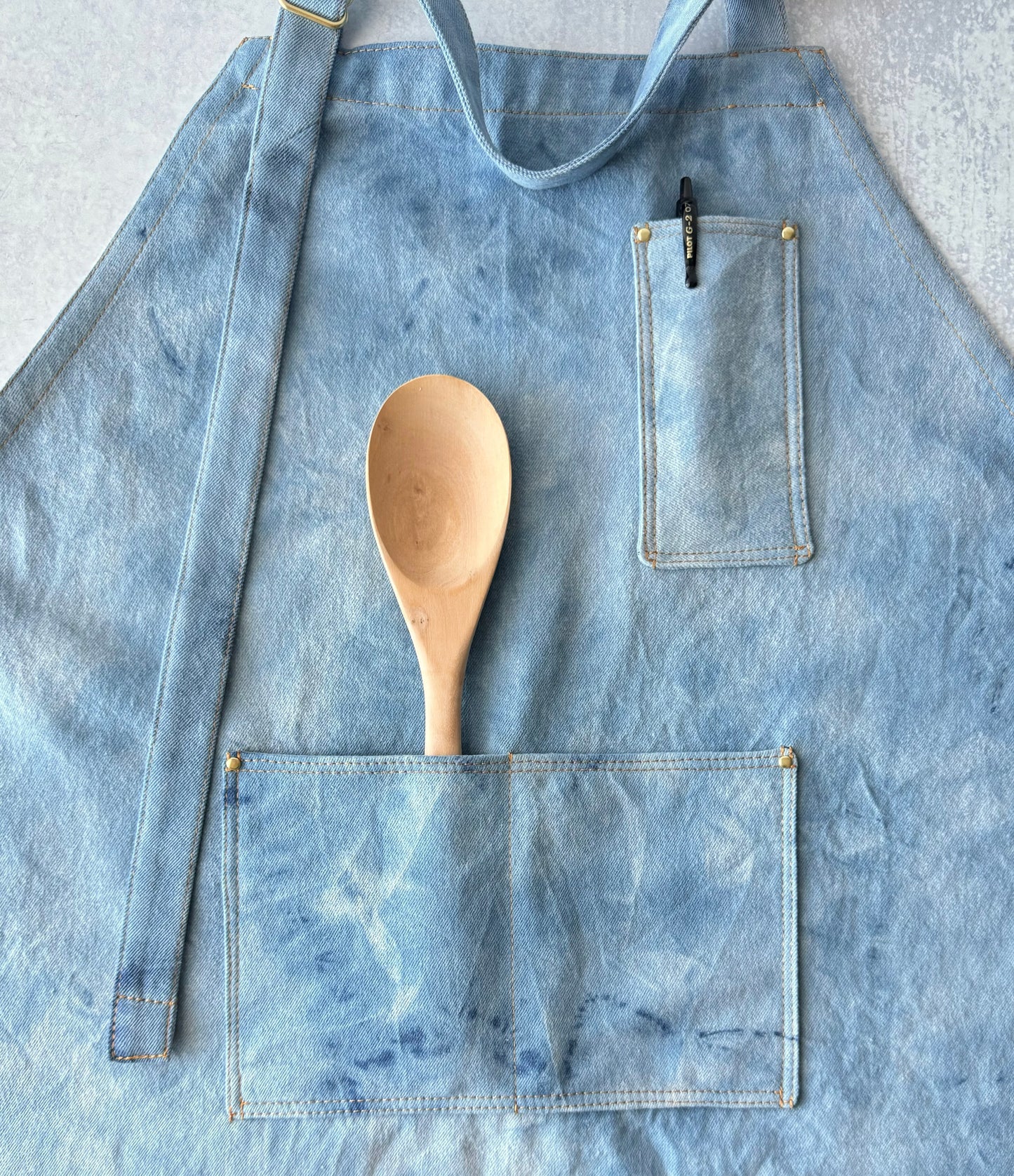 The Denim Apron, Dyed Denim Apron, Adult Apron