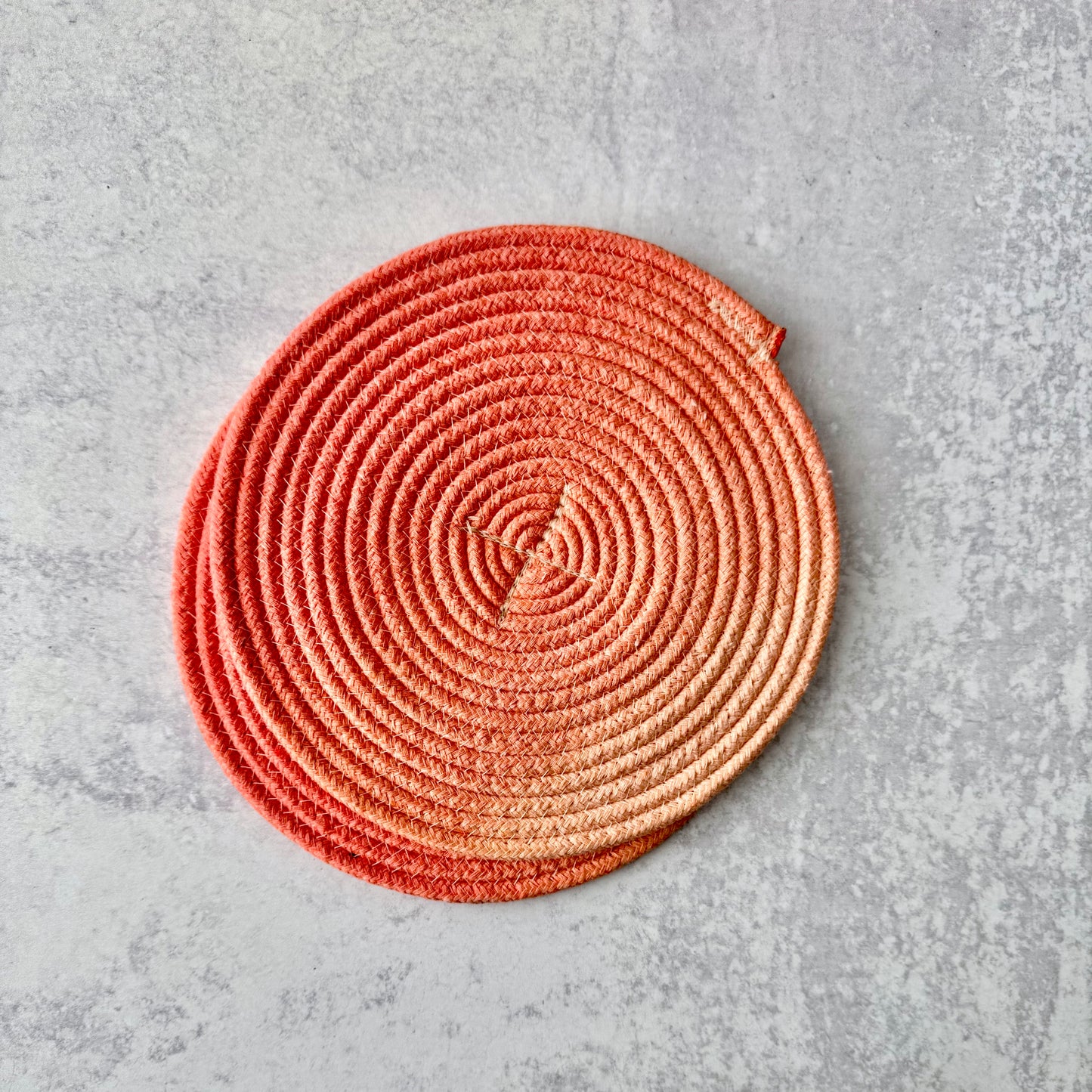 Ombre Rope Trivets, Set of Two Trivets, Kitchen Trivets, Dyed Trivets, Cotton Trivets
