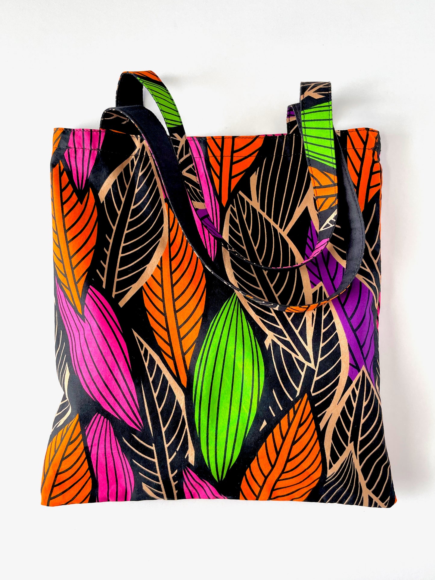 Ankara Market Tote, Reusable Grocery Bag, Produce Bag