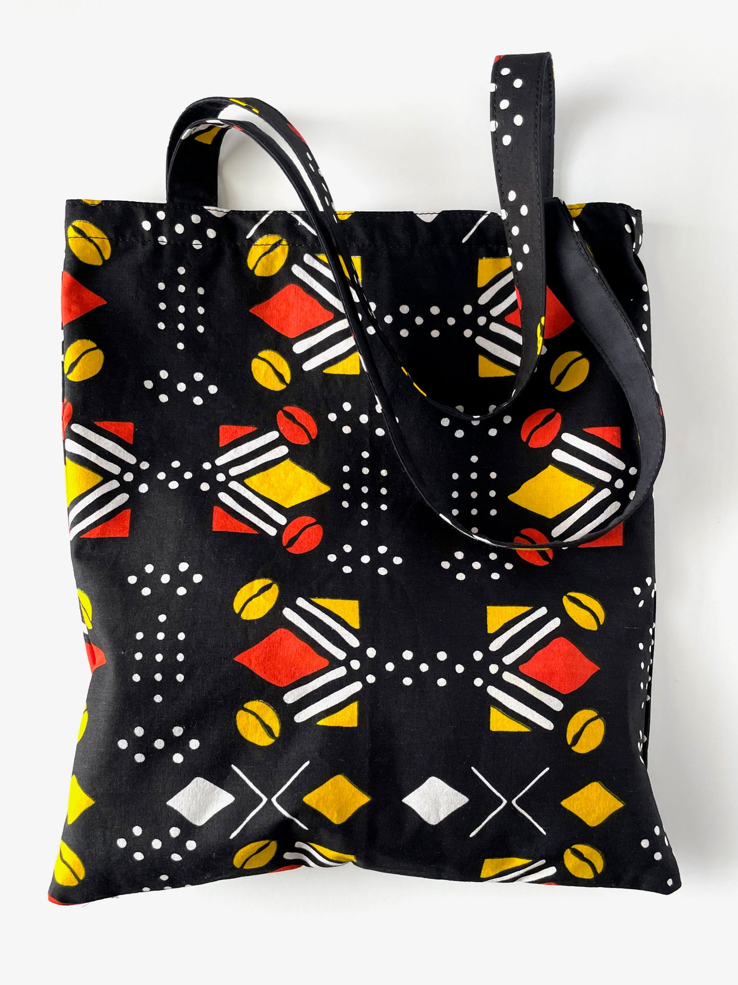 Ankara Market Tote, Reusable Grocery Bag, Produce Bag