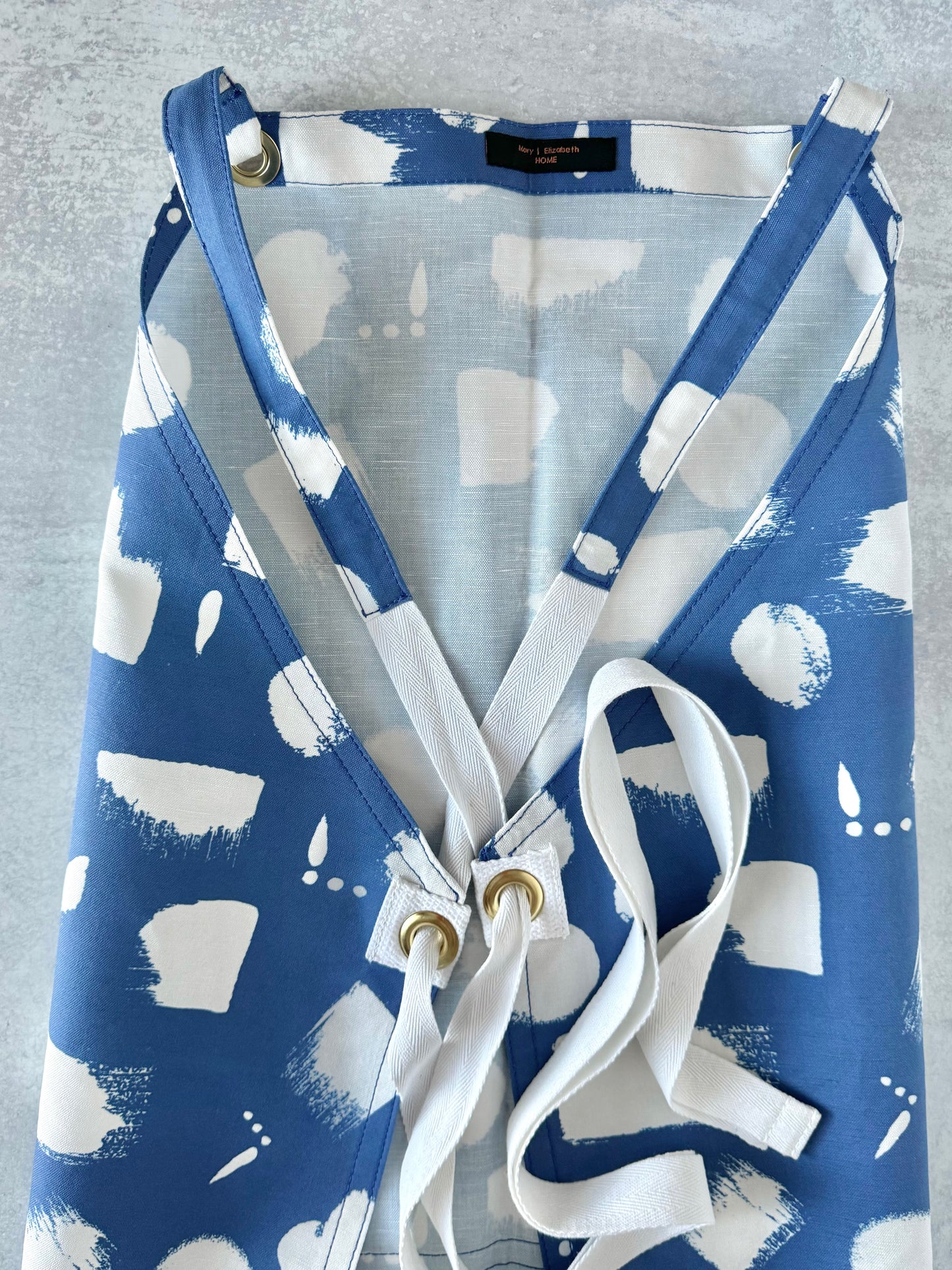 Kitchen Apron Set, Blue and White Abstract Apron Set